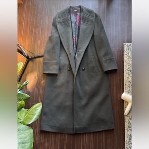 Classic Long vintage Women's Wool Coat